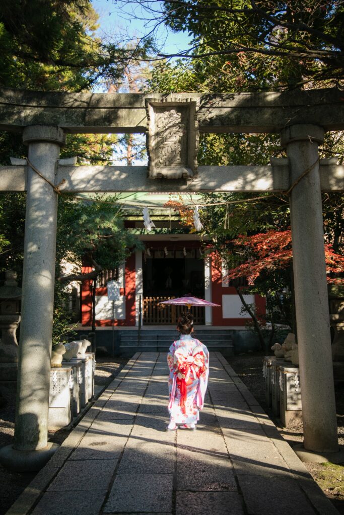 日枝神社で七五三ロケーション撮影