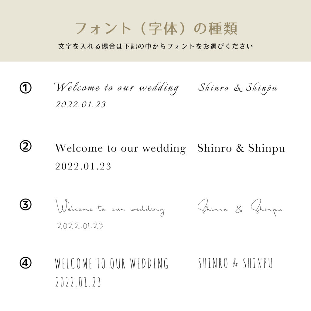 フォントの種類